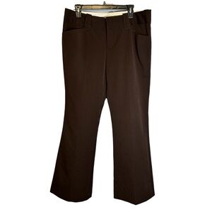 Y2K Studio Y Chocolate Brown Flared Wide-Leg Trousers